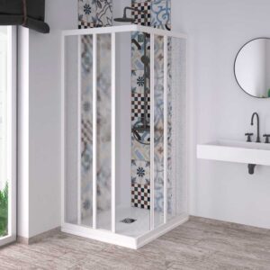 BOX DOCCIA ANGOLARE "ACRIL" BIANCO PASTELLO | Ceramiche Pa.Na. Group