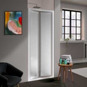 PORTA DOCCIA A 2 ANTE BATTENTI "SMERALDA" BOLLICINE ACRILICO | Ceramiche Pa.Na. Group