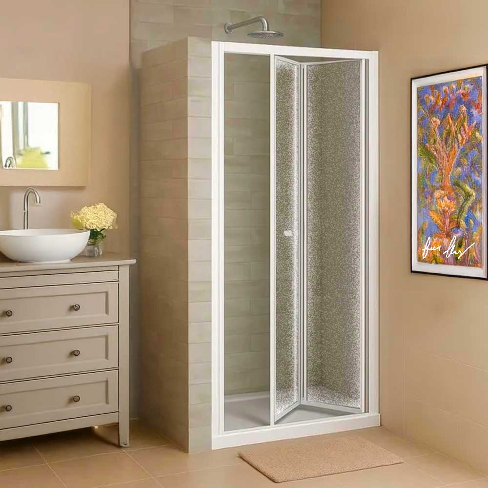 PORTA DOCCIA A SOFFIETTO "SMERALDA" BOLLICINE ACRILICO | Ceramiche Pa.Na. Group