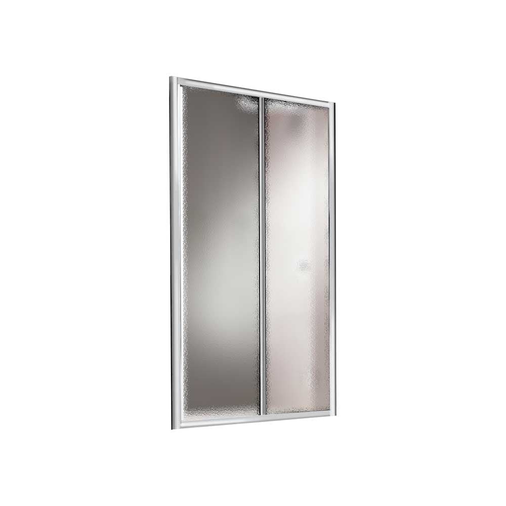 PORTA DOCCIA A 1 ANTA FISSA E 1 SCORREVOLE "SMERALDA" STAMPATO C Sp.3 mm P.CROMO | Ceramiche Pa.Na. Group