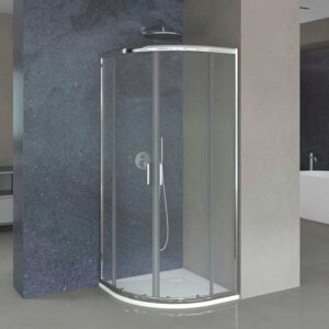 BOX DOCCIA SEMICIRCOLARE "TONGA" VETRO TRASPARENTE Sp.6 mm PROFILO CROMO | Ceramiche Pa.Na. Group