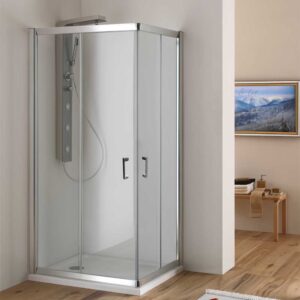 LATO PER BOX DOCCIA "FAST 2.0" VETRO TRASPARENTE PROFILO CROMO — Glass 1989 | Ceramiche Pa.Na.