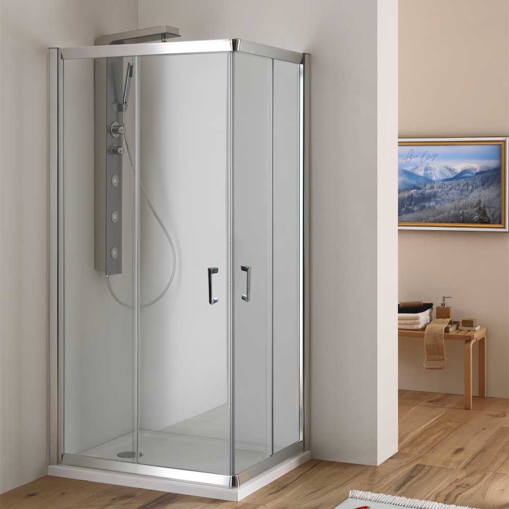 LATO PER BOX DOCCIA "FAST 2.0" VETRO TRASPARENTE PROFILO CROMO | Ceramiche Pa.Na. Group