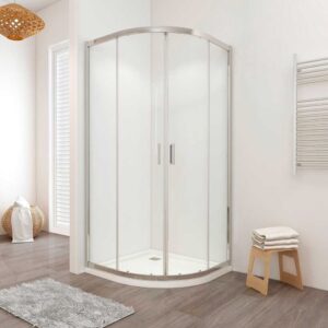BOX DOCCIA SEMICIRCOLARE "FAST 2.0" VETRO TRASPARENTE PROFILO CROMO | Ceramiche Pa.Na. Group