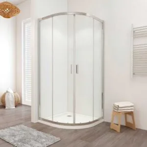 BOX DOCCIA SEMICIRCOLARE "FAST 2.0" VETRO TRASPARENTE PROFILO CROMO | Ceramiche Pa.Na. Group