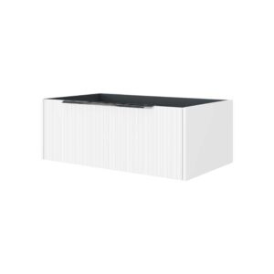 CASSETTO SOSPESO APERTO "ICONICA" BIANCO OPACO PLISSETTATO | Ceramiche Pa.Na. Group
