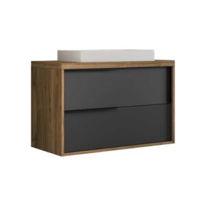 MOBILE DA BAGNO "ISIDE 100" NOCE/GRAFITE/OPACO | Ceramiche Pa.Na. Group
