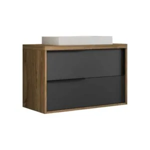 MOBILE DA BAGNO "ISIDE 100" NOCE/GRAFITE/OPACO | Ceramiche Pa.Na. Group