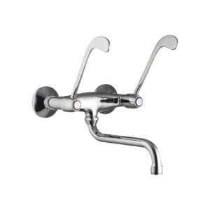 MISCELATORE LAVELLO A MURO CON DOPPIA LEVA CLINICA | Ceramiche Pa.Na. Group