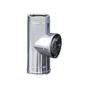 TEE INOX F/F/M 90&deg; DOPPIA PARETE | Ceramiche Pa.Na. Group