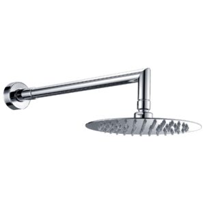 Crolla P-docce &ndash; Braccio Doccia In Ottone Cm 35 Con Soffione Tondo In Acciaio &Oslash;200Mm &mdash; Crolla | Ceramiche Pa.Na.