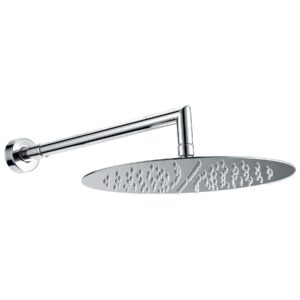 Crolla P-docce &ndash; Braccio Doccia In Ottone Cm 40 Con Soffione Tondo In Acciaio &Oslash;300Mm &mdash; Crolla | Ceramiche Pa.Na.