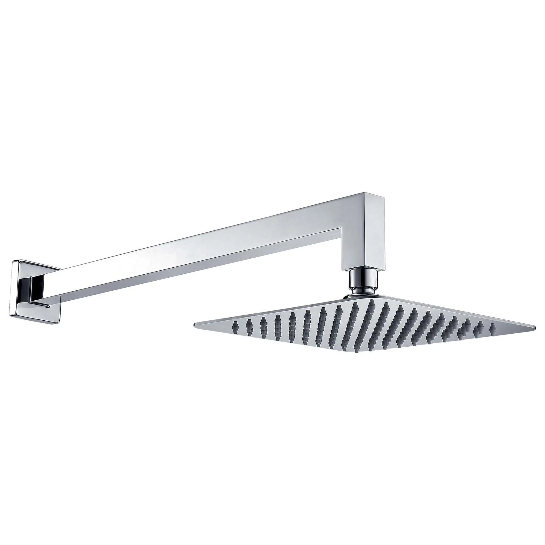 Crolla P-docce – Braccio Doccia In Ottone Cm 35 Con Soffione Quadro In Acciaio 200X200Mm — Crolla | Ceramiche Pa.Na.