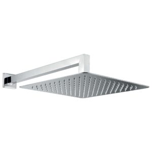 Crolla P-docce &ndash; Braccio Doccia In Ottone Cm 40 Con Soffione Quadro In Acciaio 300X300Mm &mdash; Crolla | Ceramiche Pa.Na.