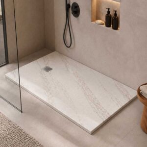 PIATTO DOCCIA RETTANGOLARE H.2 IN MARMO BIANCO DI CARRARA | Ceramiche Pa.Na. Group